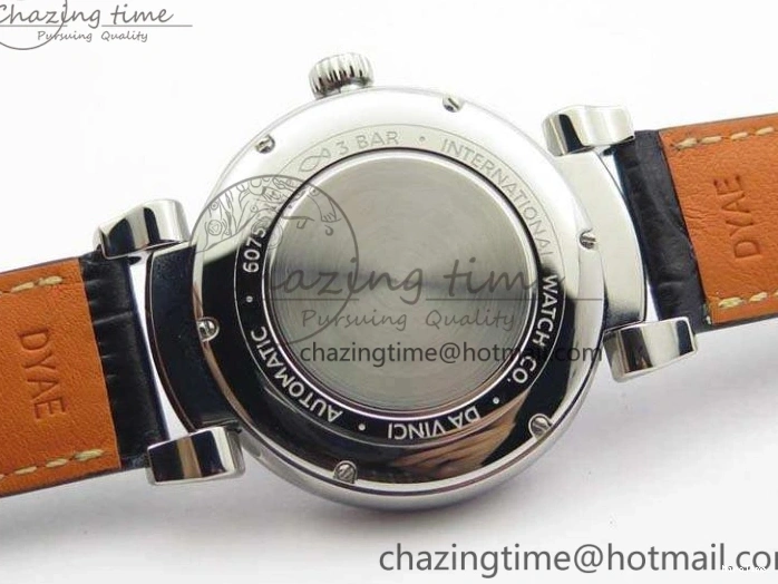 MIROTIME 0201 MoistureWicking Da Vinci IW356601 SS MKF 1:1 Best Edition Blue Dial On Black Leather Strap A 7233